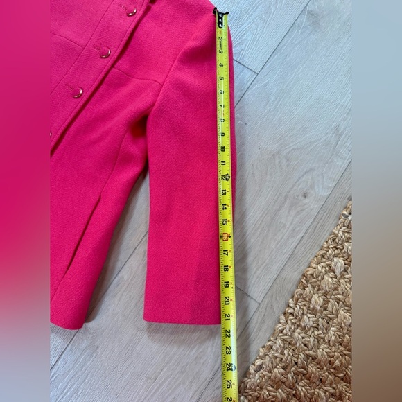 Vintage Pink Barbie Junior Wool Button-Up Coat with Satin Lining - Picture 8 of 9